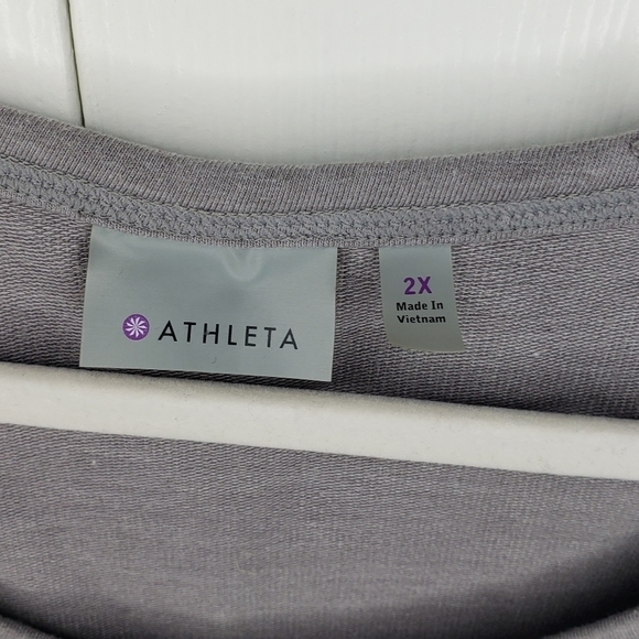 Athleta Hi Low Curved Hem Super Soft Raglan Long Sleeve Crew Neck Top 2X Plus - Picture 7 of 9